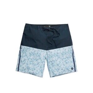 Outterknown Apex Trunk Boardshort Kelly Slater Mens 36 Indigo Sandy Block